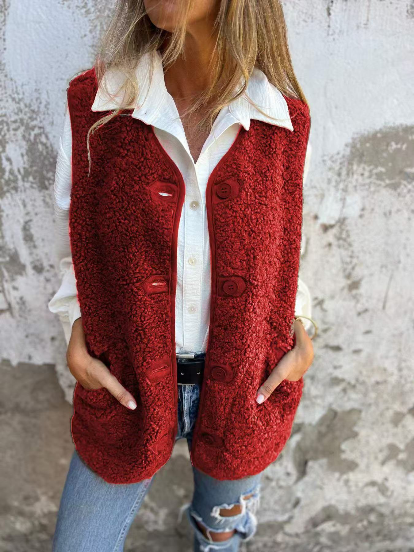 Lambswool Fleece Jacket Vest