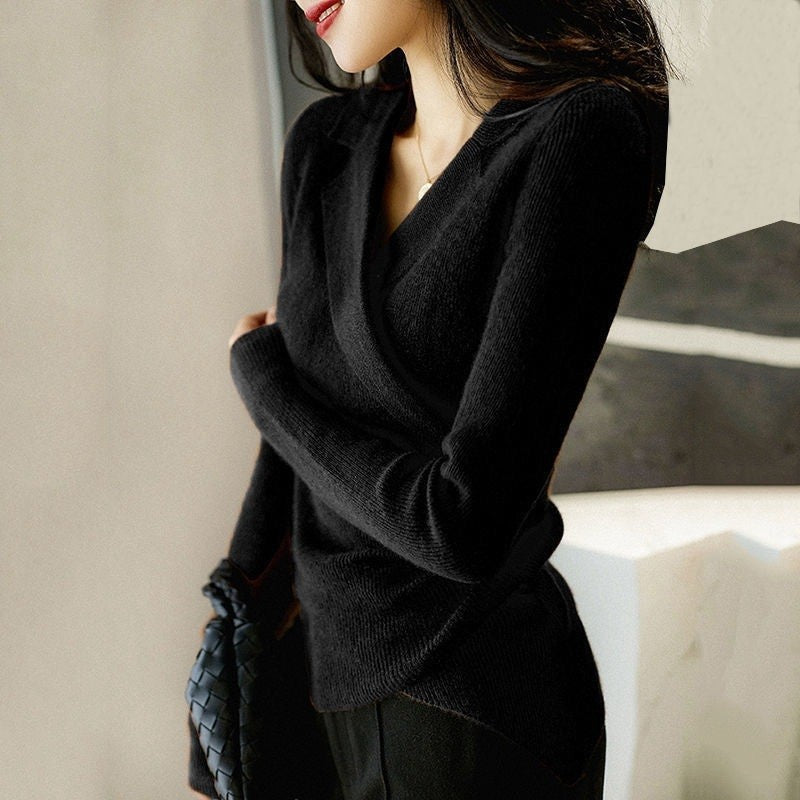 French Retro Knitted Sweater