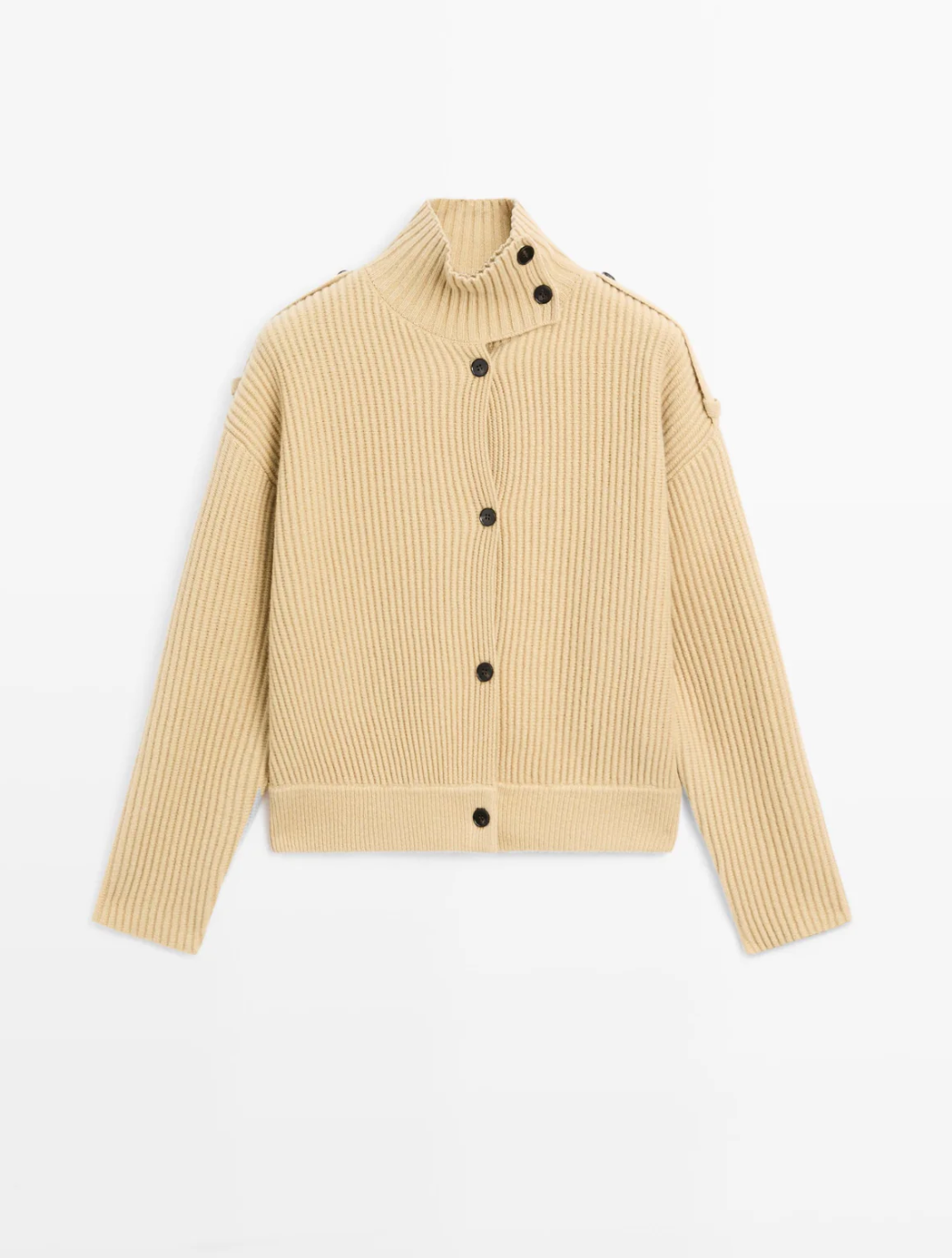 Solenne | Cozy Turtleneck Knit Cardigan