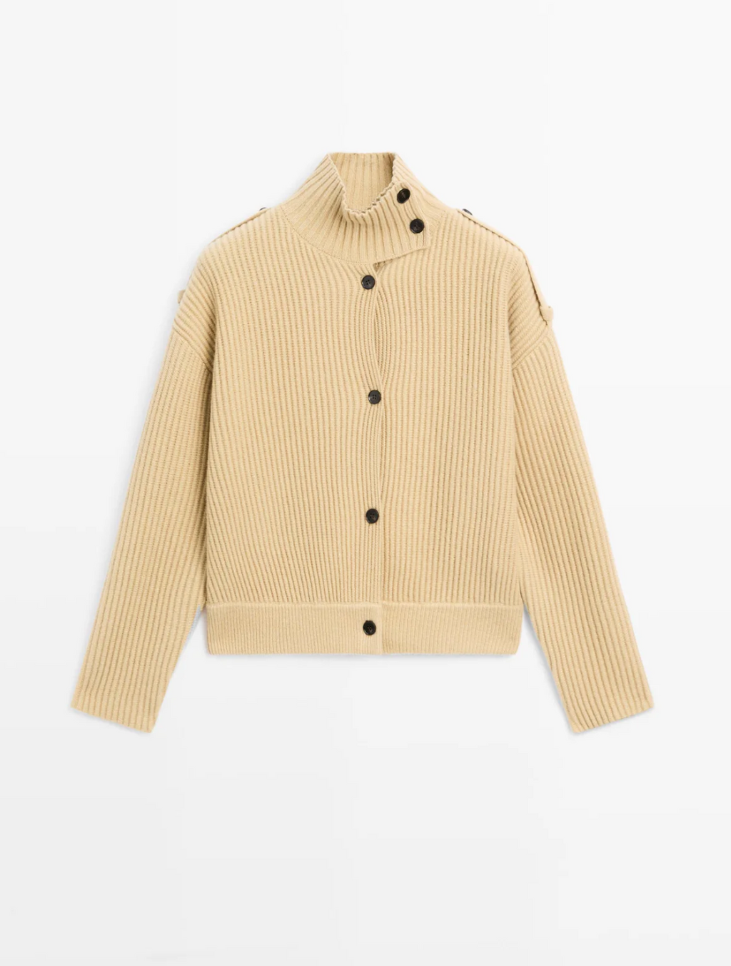 Solenne | Cozy Turtleneck Knit Cardigan