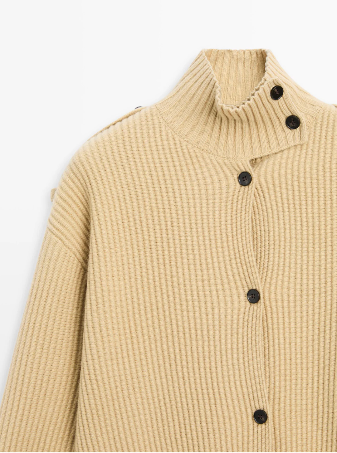 Solenne | Cozy Turtleneck Knit Cardigan