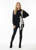 Bowknot Round Neck Pullover
