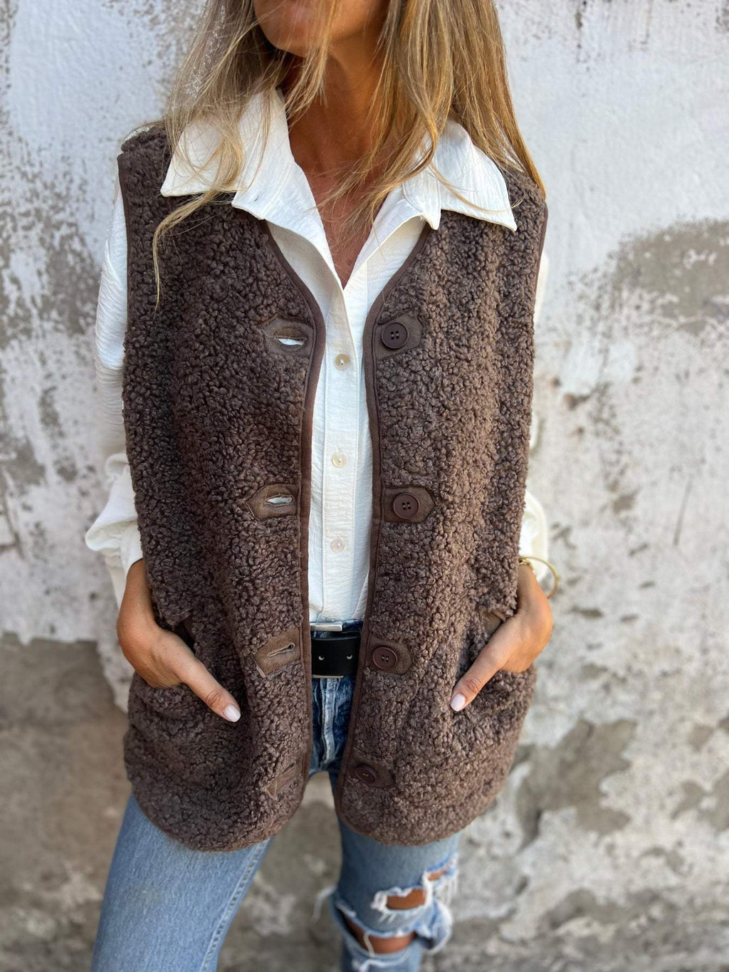 Lambswool Fleece Jacket Vest
