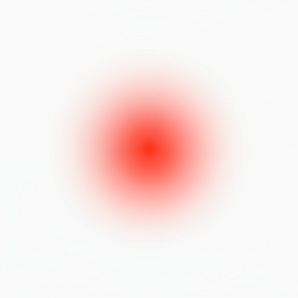 generate a red dot with pure white background and a little bright around the red dot with red color like highliting