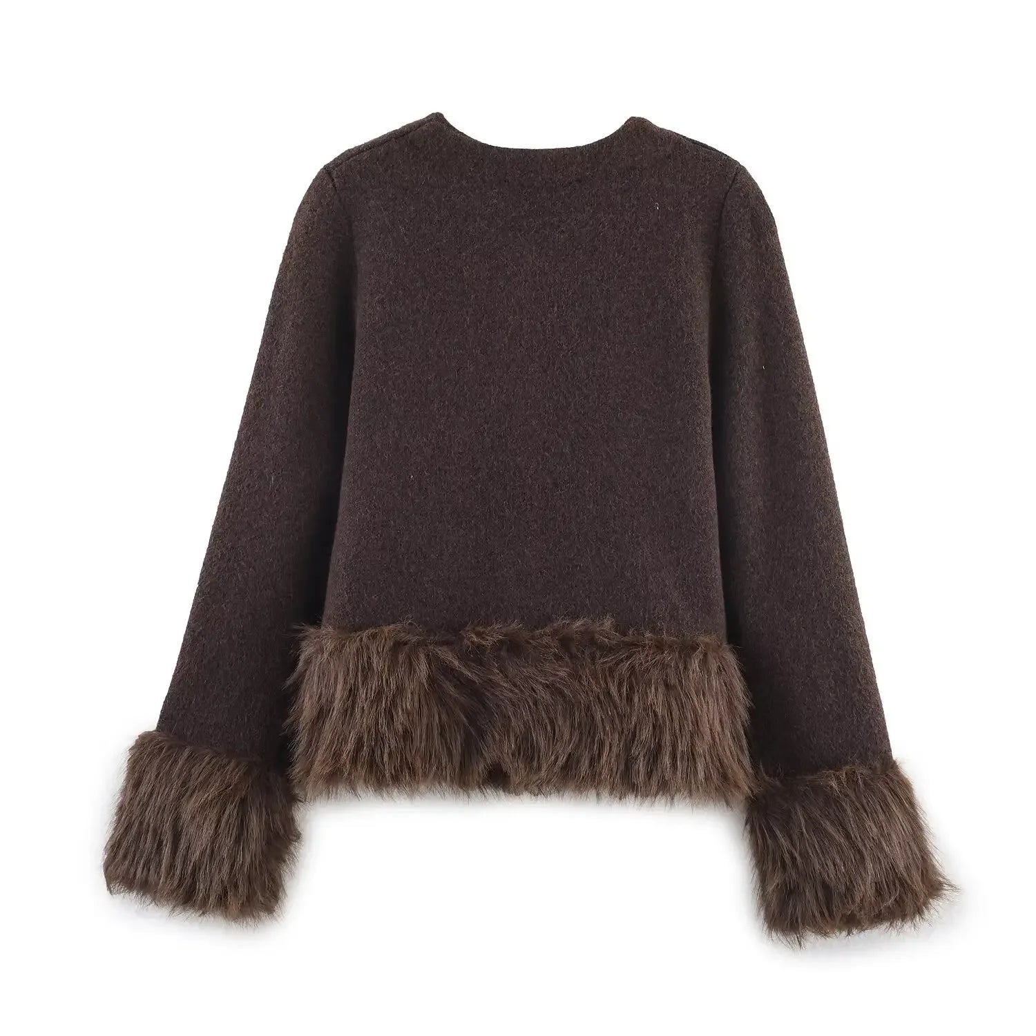 Fur Knitted Cardigan shirt